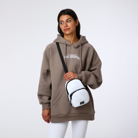 Textura lightning bag, external pocket, white color-8