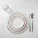 Serving napkin on the table “turquoise”, d = 25 cm, white color