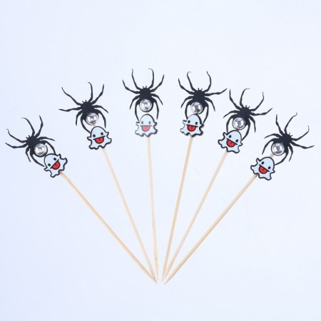 Skewers "Spiders with a ghost", in a set of 6 pieces-1