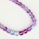 Busins ​​made of natural stone "Cat Eye", set 46 pcs., Size 1 pc. - 8 mm, purple