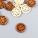 Buttons wood for creativity 2 punctures "Flower of bubbles" set 20 pcs 1.8x1.8x0.3 cm mix