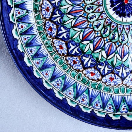 Largan Rishtan ceramics "Patterns", 28 cm, blue-2