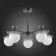 Ceiling EVOLUCE lamp. Sle220202-05. Genova. 5x5 watts, G9, 4000k, 67x67x46 cm, black color, gray