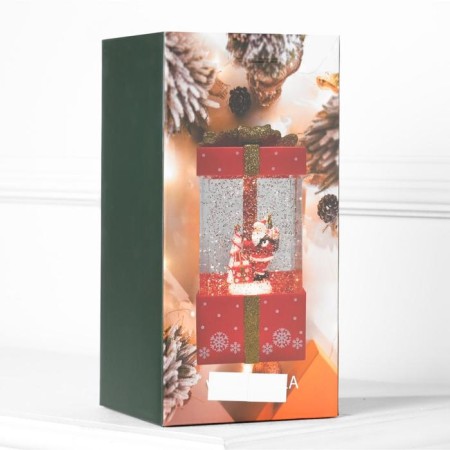 LED figure “Red Gift” 10 × 19 × 10 cm, plastic, AAX3 batteries (not complete), USB, glow warm white-4