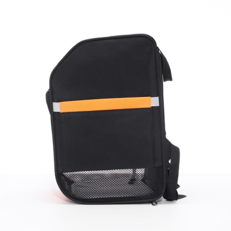 A backpack for carrying cats and dogs, tarpaulin, 30*27*40 cm, black-orange-4