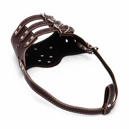 Muzzle of pressed leather adjustable, No. 4, DN 8.8 cm, OM 29-35 cm, brown-4