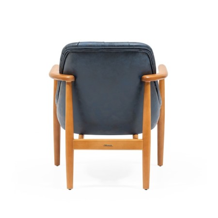 Aesthetics living room, Buk frame, polyester fabric, Dark Azure color-2