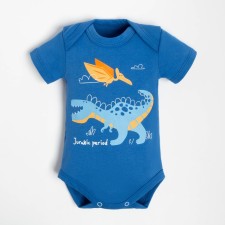 Боди детское Крошка Я "Dino", рост 68-74 см, цвет синий