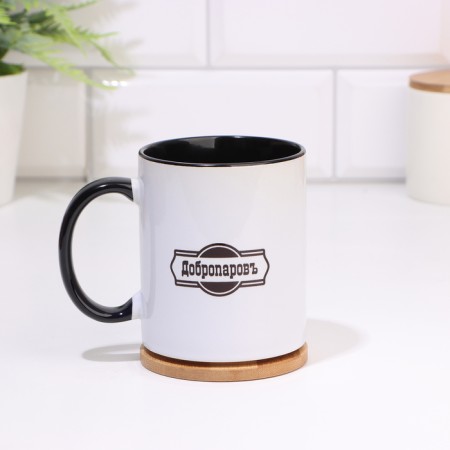 Mug, sublimation "Dobroparov", black bottom-1