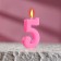Candle in a cake on a skewer, number 5, mix, 4.5x2.5 cm