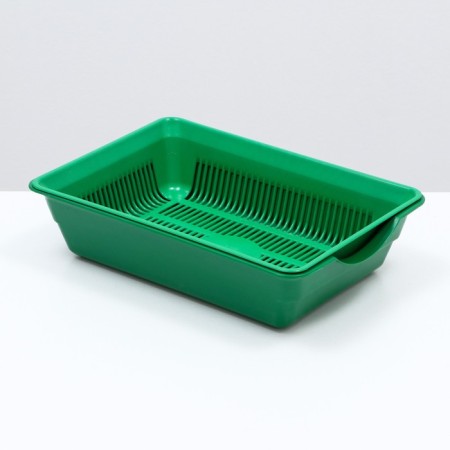 Deep toilet with a mesh of 36 x 25 x 9 cm, green