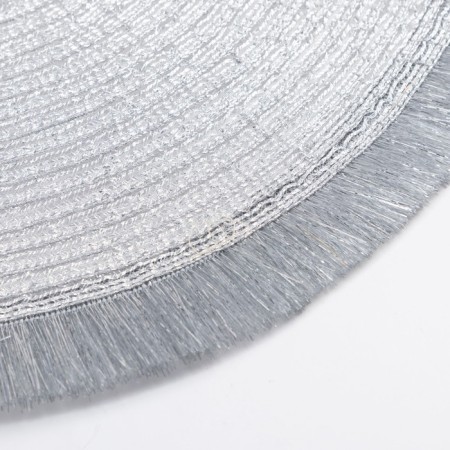 A set of napkins 2 pcs. Dolyana "Shine", central silver, d 38 cm-2