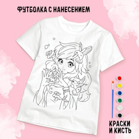 Set for creativity T-shirt-coloring "Anime Girl", size 122-128 cm-2