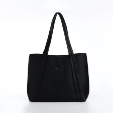 Bag Female Tout with zipper, black color