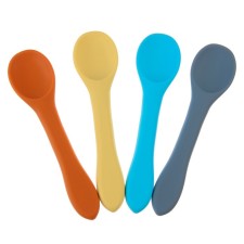 Spoon silicone children, for a boy, color mix