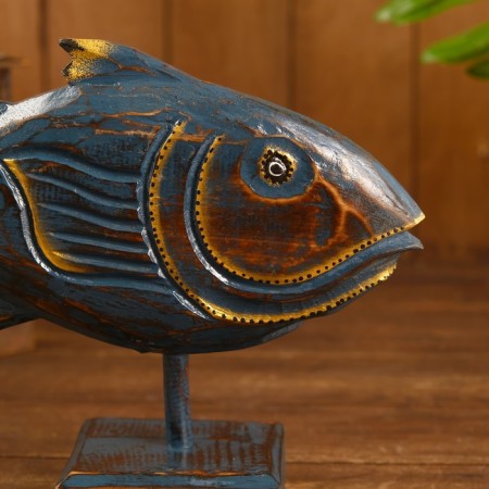 Souvenir on the stand "Fish" wood 30x10x22 cm-2