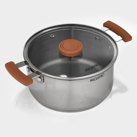 A set of stainless steel dishes Magistro, 3 pcs: D = 16/20/24 cm, induction-6