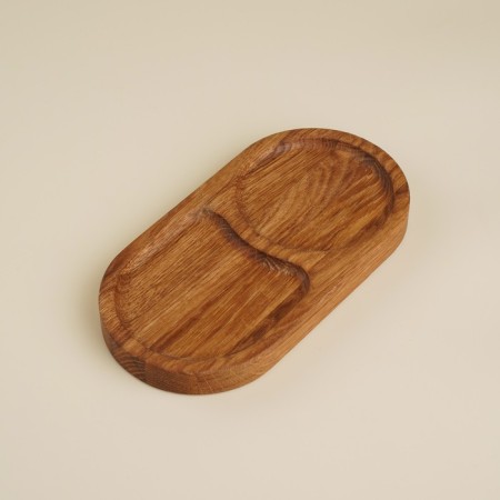 Oak tray with two Sima-Land Home compartments, 21 × 11 × 2 cm-1