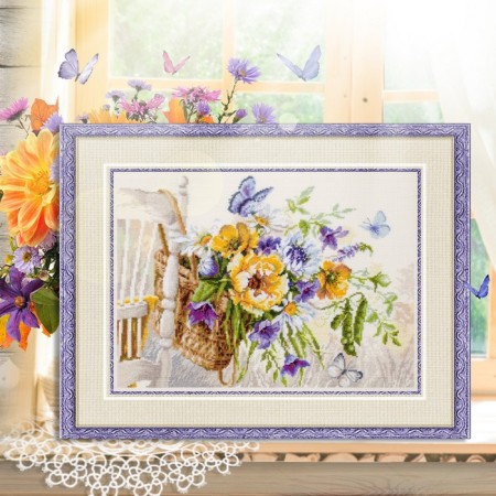 Set for embroidery "Summer in the basket" 38 x 28