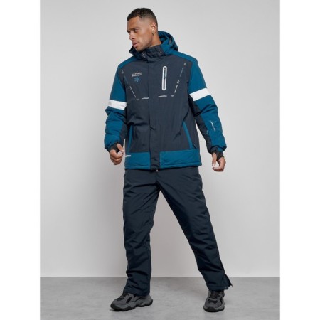 Ski costume male winter, size 56, dark blue color-1