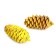 Set of spruce cones "Decor" 2 pcs., Yellow