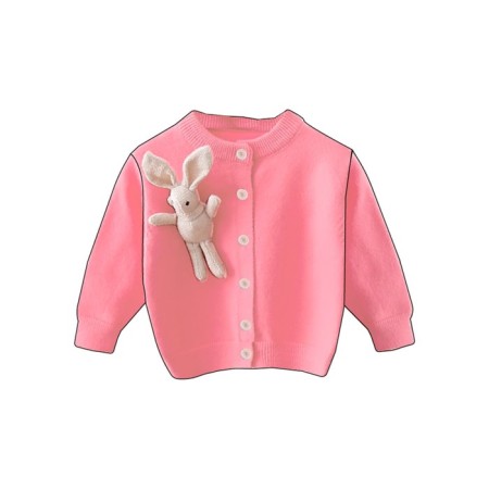 Cardigan for girls, height 80 cm-6