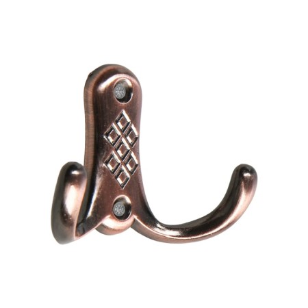 Hook furniture tundra TKD024, two -rod, copper