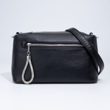 Bag Cross-Bodi with a zipper, black color