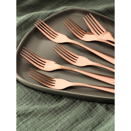 A set of stainless steel forks Bloom, h = 20.5 cm, 6 pcs, color red gold-1