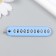 Keychain plastic "license plate" Blue 7x1.4x0.3 cm