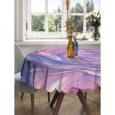 Tablecloth on the table “displacement of colors”, round, Saten, d = 150 cm