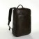 City backpack made of genuine leather with lightning, igermann, green color