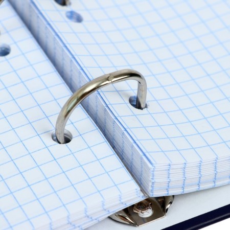 A notebook on 4 rings A5, 160 sheets, in a cage, supernova, hard cover, matte lamination, offset block-4