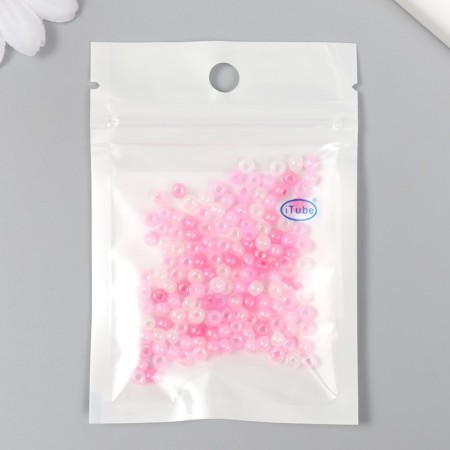 Glass beads 6/0 "pink melange" 10 g-3