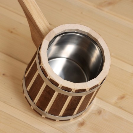 Scoop from the linden "Dobrynya", 0.5l, 54 cm, stainless insert, with a long handle, thermo-2