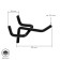 A single hook for a metal perforated panel step 25 mm, d = 3.2 mm, l = 50 mm, black color is black