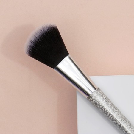 Schine makeup brush, 20 (+/- 1) cm, silver color-2