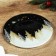 New Year. Glass plate "New Year's Night", 20 cm