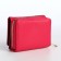 Women's wallet on the button, pink color