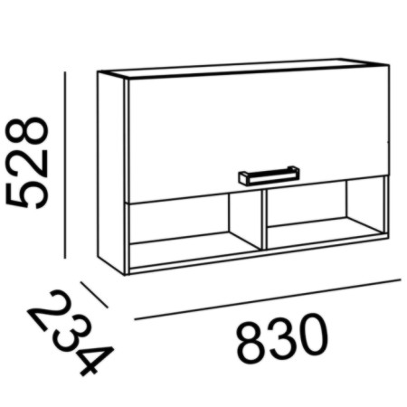 Shelf 2 Walker, 234x830x528, ash shimo light/white-1