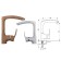 Kitchen mixer Ulgran U005-308, black color