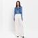 Women's blouse with a drapician Mist: Classic Collection p. 42, blue color