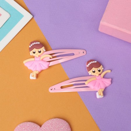 Invisibility for hair "Abel" (set 2 pcs) ballerina, 5 cm, pink-1