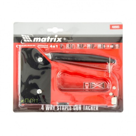 Furniture stapler Matrix 40905, 4-functional, types of brackets 28, 53, 300, 500, 6-14 mm-1
