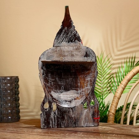 Souvenir "Head of Buddha" Albezia 50 cm-3