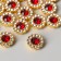 Decor for creativity plastic "Deep red flower" set 30 pcs 1x1x0.5 cm