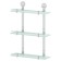 Three -tier shelf, width 40 cm, matte glass, chrome