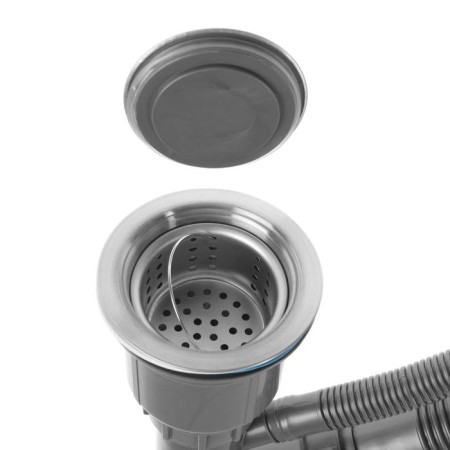 Moika Fabia Profi, 40x50 cm, Sredal, S = 3.0 and 0.8 mm, siphon with overflow + basket-6
