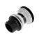 Bottom valve Zein English, a large button, with overflow, stainless steel, black