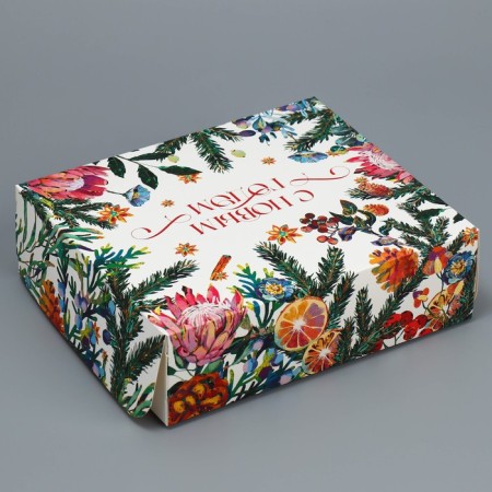 Box for confectionery "New Year's botanist", 17 x 20 x 6 cm, New Year-2